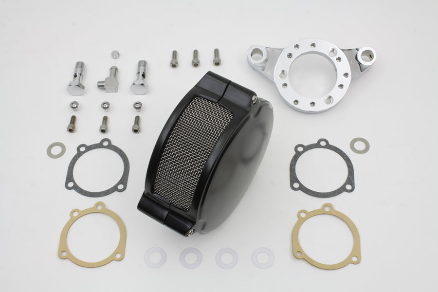 Black Wyatt Gatling Air Cleaner Assembly 1991 / UP XL with stock Keihin carburetors