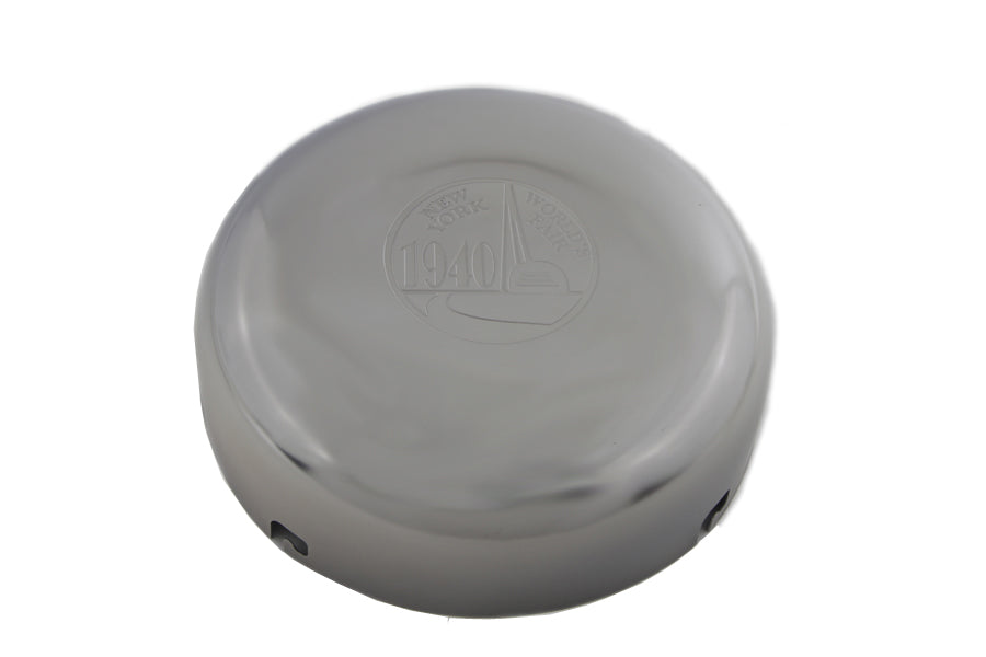 7 World's Fair Logo Chrome Air Cleaner Cover 1941 / 1965 FL 1941 / 1952 W 1941 / 1955 G