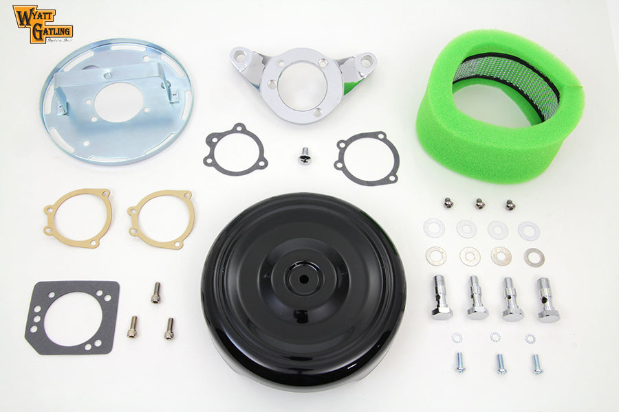 Black Wyatt Gatling Air Cleaner Assembly 1993 / 2007 FXST 1993 / 2007 FXD