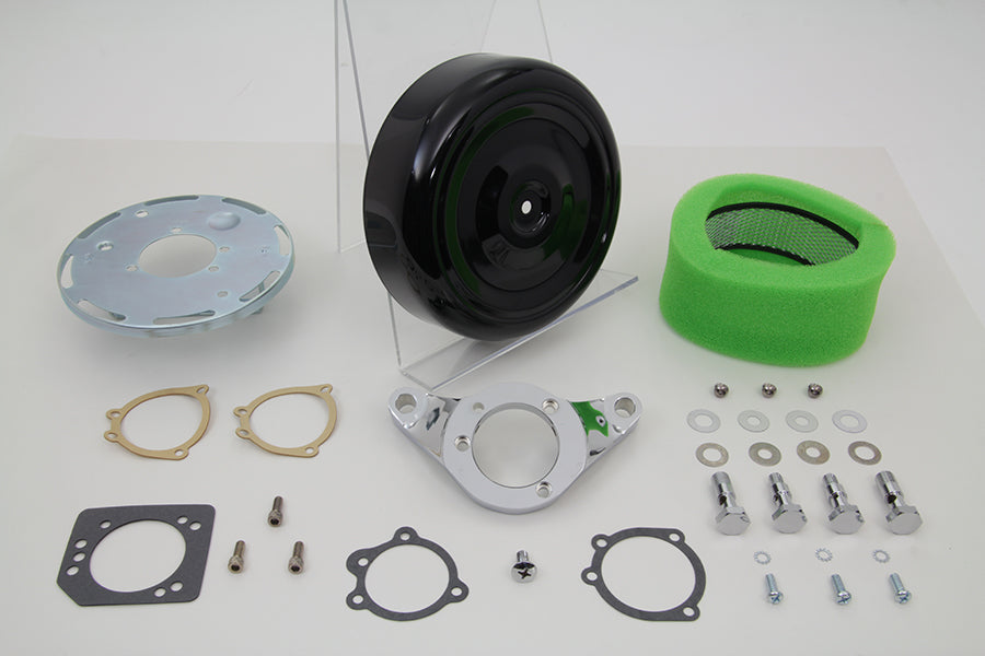 Black Wyatt Gatling Air Cleaner Assembly 1993 / 2007 FXST 1993 / 2007 FXD