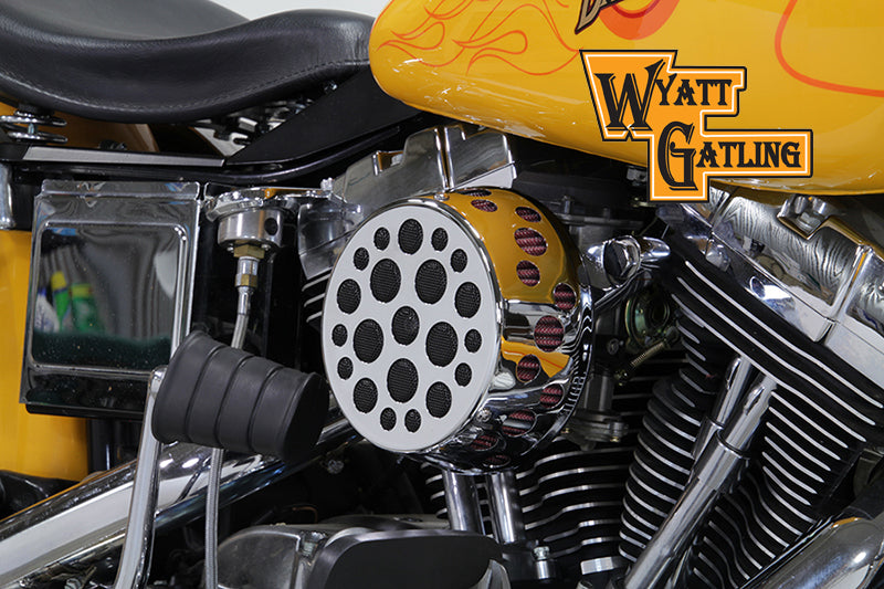 Chrome Wyatt Gatling Air Cleaner Assembly 1993 / 2007 FXST 1993 / 2007 FXD