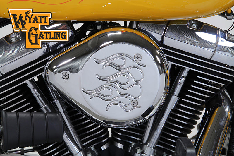 Chrome Wyatt Gatling Air Cleaner Assembly 1993 / 2007 FXST 1993 / 2007 FXD