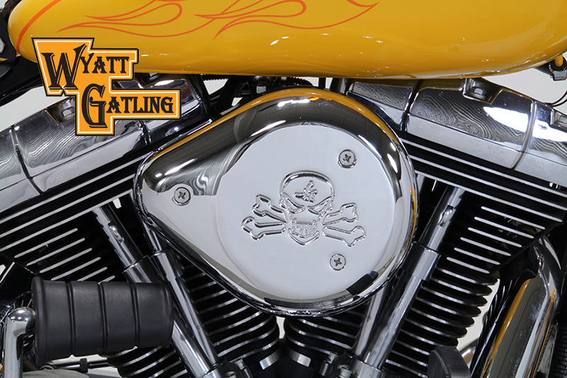Chrome Wyatt Gatling Air Cleaner Assembly 1993 / 2007 FXST 1993 / 2007 FXD