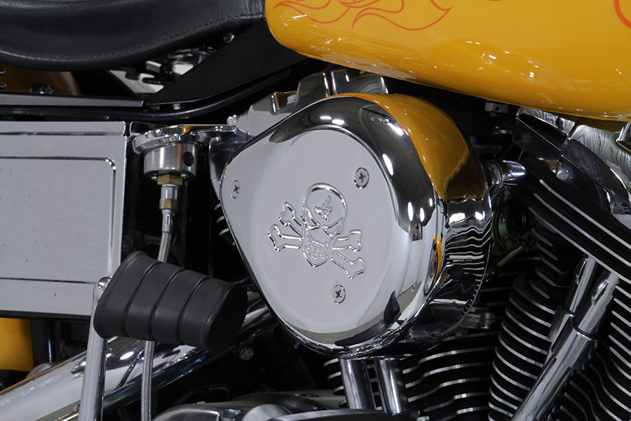 Chrome Wyatt Gatling Air Cleaner Assembly 1993 / 2007 FXST 1993 / 2007 FXD