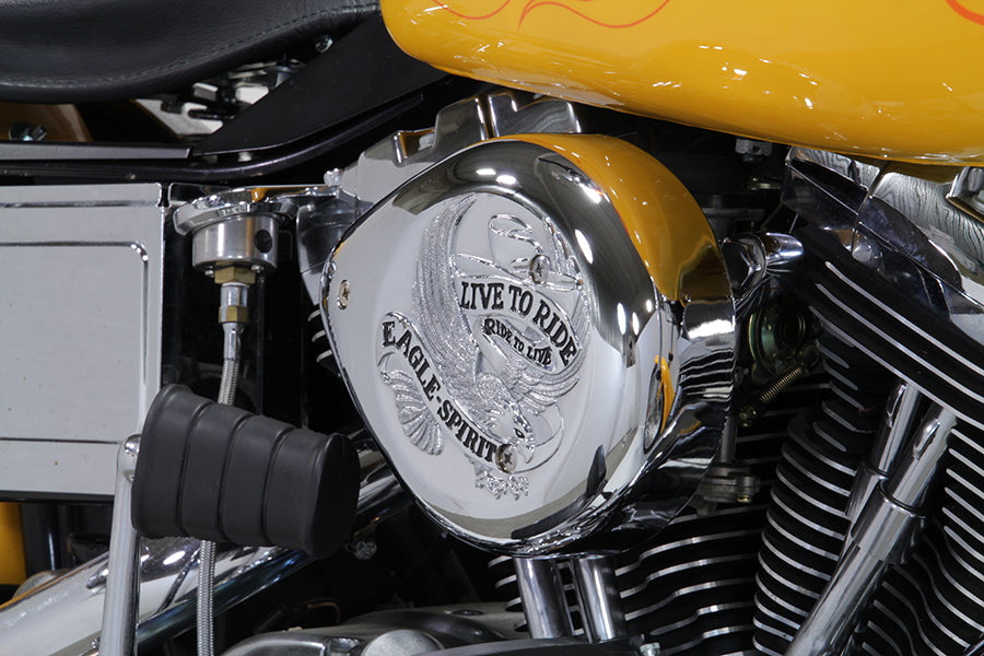 Chrome Wyatt Gatling Air Cleaner Assembly 1993 / 2007 FXST 1993 / 2007 FXD
