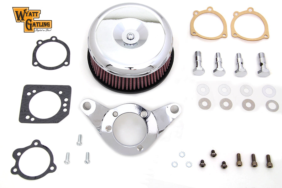 Chrome Wyatt Gatling Air Cleaner Assembly 1993 / 2007 FXD 1993 / 2007 FXST