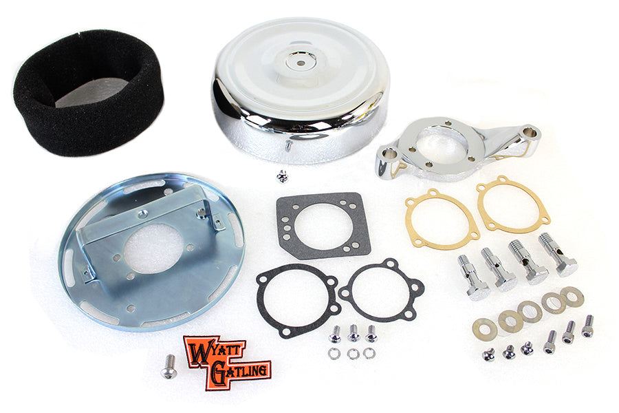 8 Round Air Cleaner Assembly Chrome 1993 / 2007 FLT 1993 / 2007 FXST