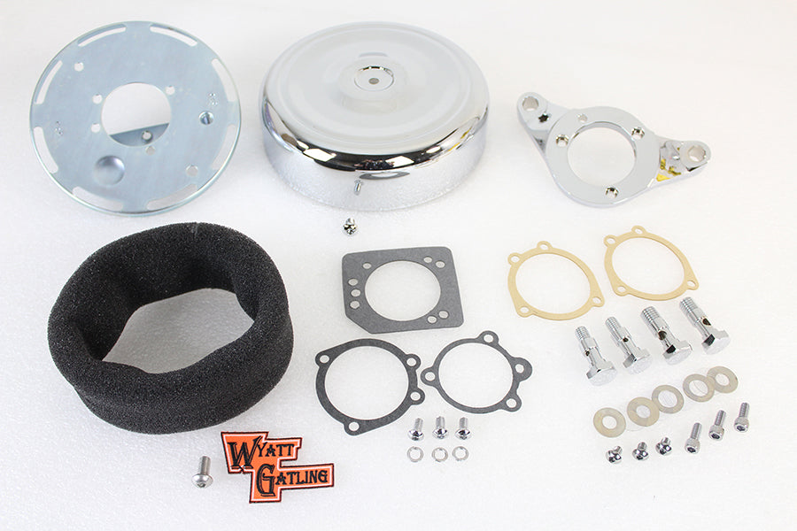 8 Round Air Cleaner Assembly Chrome 1993 / 2007 FLT 1993 / 2007 FXST