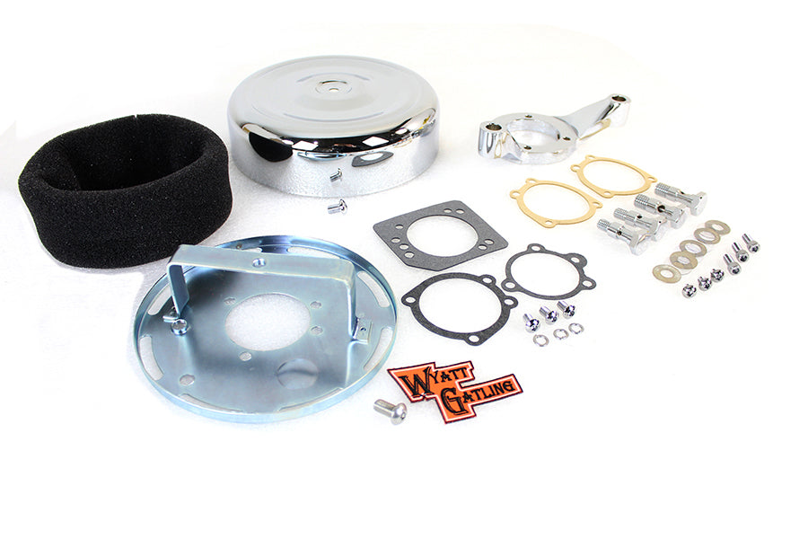 8 Round Air Cleaner Assembly Chrome 1993 / 2007 FLT 1993 / 2007 FXST