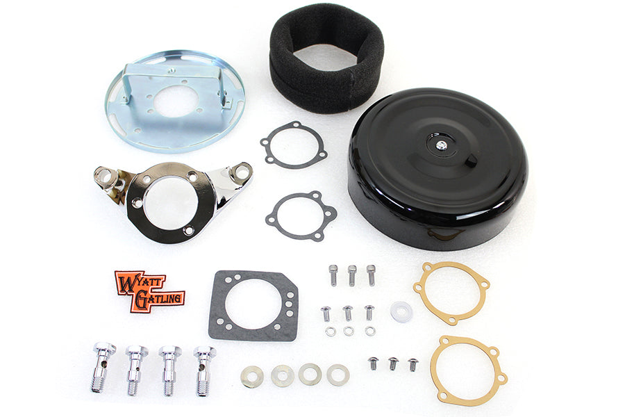 8 Round Air Cleaner Assembly Black 1993 / 2007 FLT 1993 / 2007 FXST