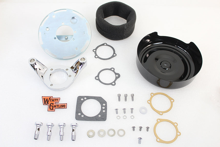 8 Round Air Cleaner Assembly Black 1993 / 2007 FLT 1993 / 2007 FXST