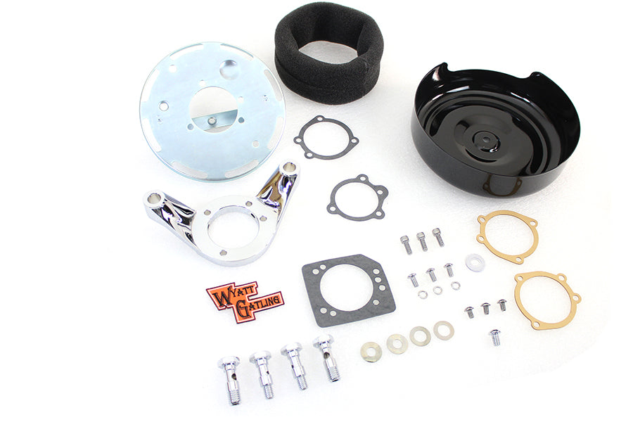 8 Round Air Cleaner Assembly Black 1993 / 2007 FLT 1993 / 2007 FXST
