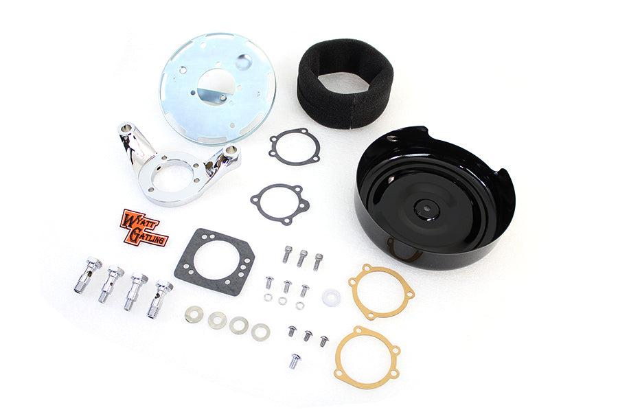 8 Round Air Cleaner Assembly Black 1993 / 2007 FLT 1993 / 2007 FXST