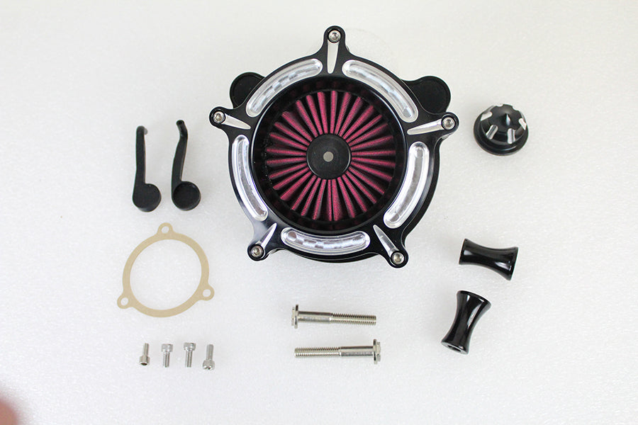 Exposed Filter Air Cleaner Kit Black 2008 / 2016 FLT 2008 / 2016 FLHTCUTG models2016 / 2017 FXDLS 2016 / 2017 FXST 2016 / 2017 FLST 2014 / 2015 FLSTNSE 2013 / 2014 FXBSE 2011 / 2012 FLSTSE