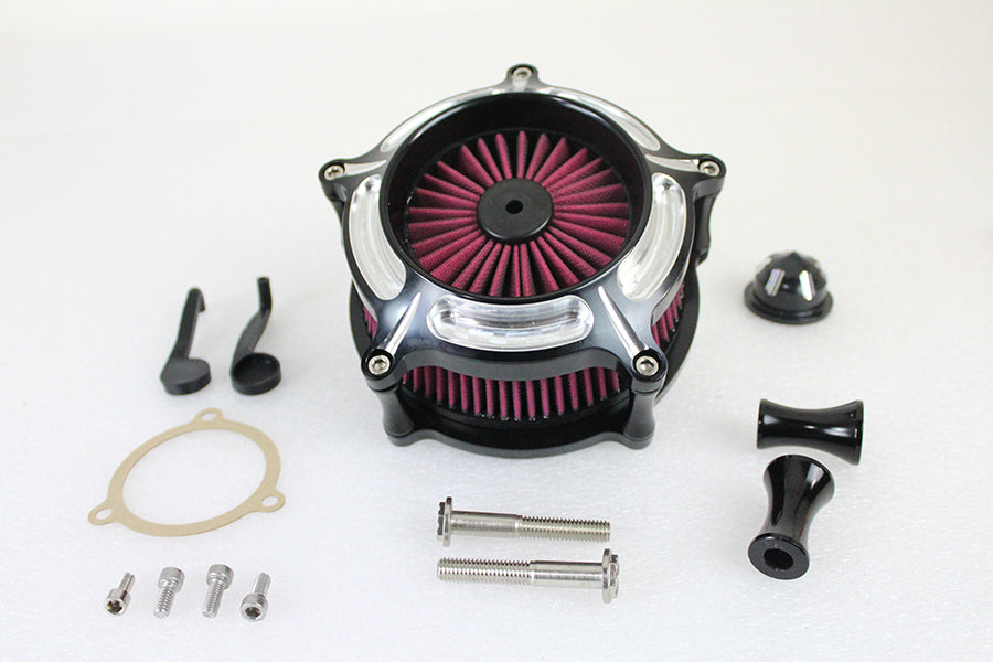 Exposed Filter Air Cleaner Kit Black 2008 / 2016 FLT 2008 / 2016 FLHTCUTG models2016 / 2017 FXDLS 2016 / 2017 FXST 2016 / 2017 FLST 2014 / 2015 FLSTNSE 2013 / 2014 FXBSE 2011 / 2012 FLSTSE
