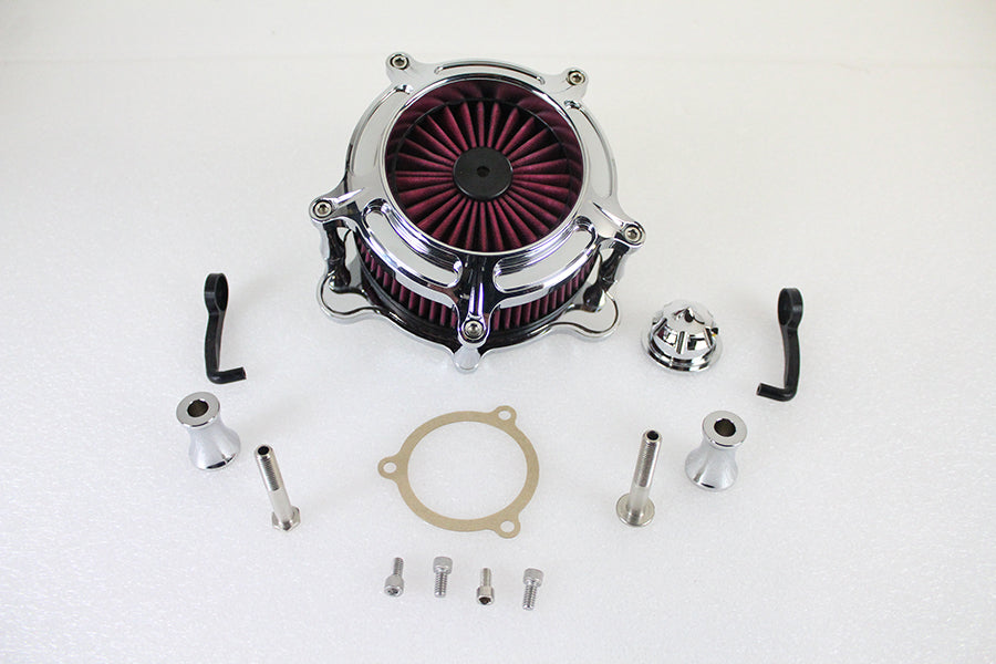 Exposed Filter Air Cleaner Kit Chrome 2001 / 2015 FLST with Carburetor or EFI1999 / 2015 FXST with Carburetor or EFI1999 / 2017 FXD with Carburetor or EFI, except FXDLS2002 / 2007 FLT with EFI1999 / 2006 FLT with Carburetor