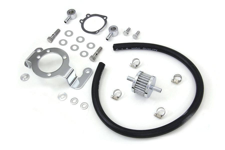 Crankcase Breather and Bracket Kit 1999 / 2015 FXST 1999 / 2015 FLST 1999 / 2007 FLT 1999 / 2017 FXD