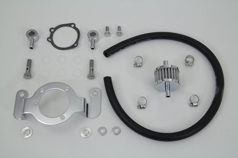 Crankcase Breather and Bracket Kit 1999 / 2015 FXST 1999 / 2015 FLST 1999 / 2007 FLT 1999 / 2017 FXD