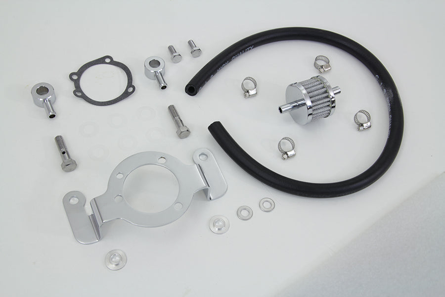 Crankcase Breather and Bracket Kit 1999 / 2015 FXST 1999 / 2015 FLST 1999 / 2007 FLT 1999 / 2017 FXD