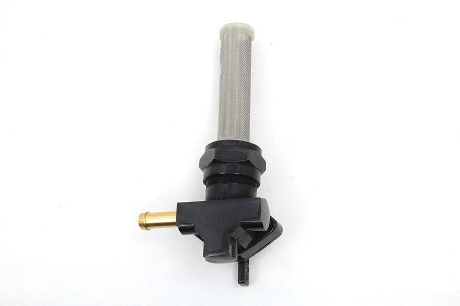 Black Petcock with Right Outlet and Nut 1975 / 1984 FL 1975 / 1984 FX 1984 / 1994 FXST 1986 / 1994 FLST 1975 / 1995 XL 1982 / 1984 FXR 1985 / 1994 FXR 1991 / 1994 FXD