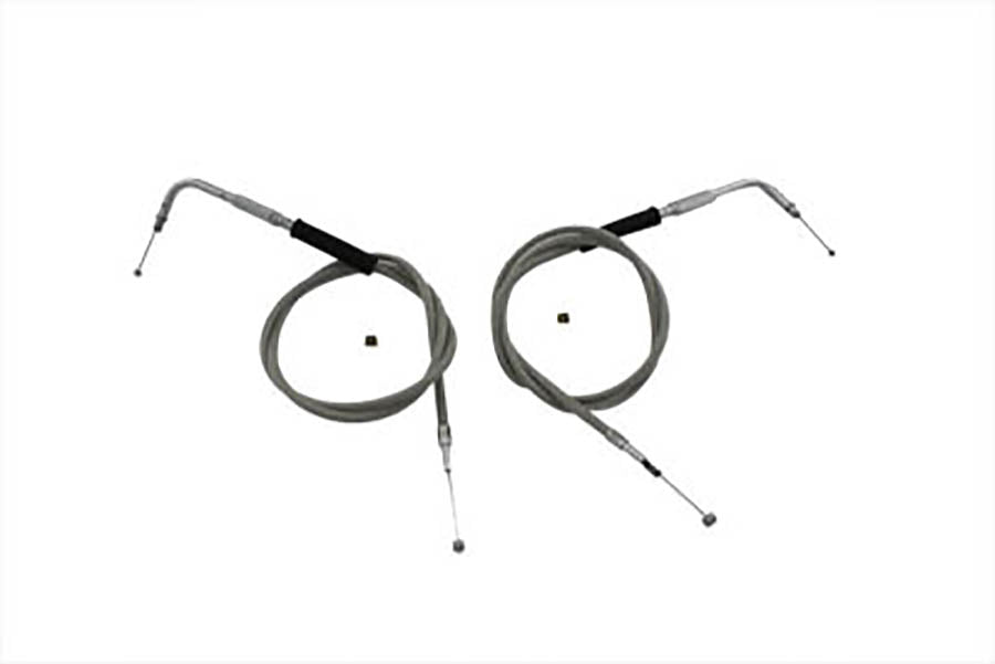 38 Stainless Steel Throttle and Idle Cable Set 0 /  Custom application for S&S carburetor
