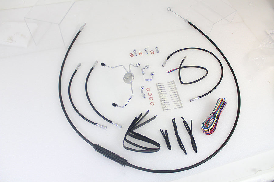 12 -14 Handlebar Cable and Brake Line Kit 2008 / 2013 FLHX with ABS2008 / 2013 FLHT with ABS2000 / 2013 FLHTC with ABS2008 / 2013 FLHTCU with ABS