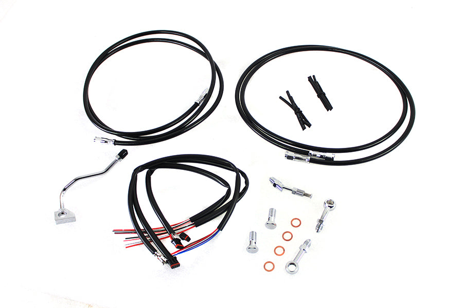 12 -14 Handlebar Cable and Brake Line Kit 2014 / 2015 FLHX with ABS2014 / 2015 FLHT with ABS2014 / 2015 FLHTC with ABS2014 / 2015 FLHTCU with ABS