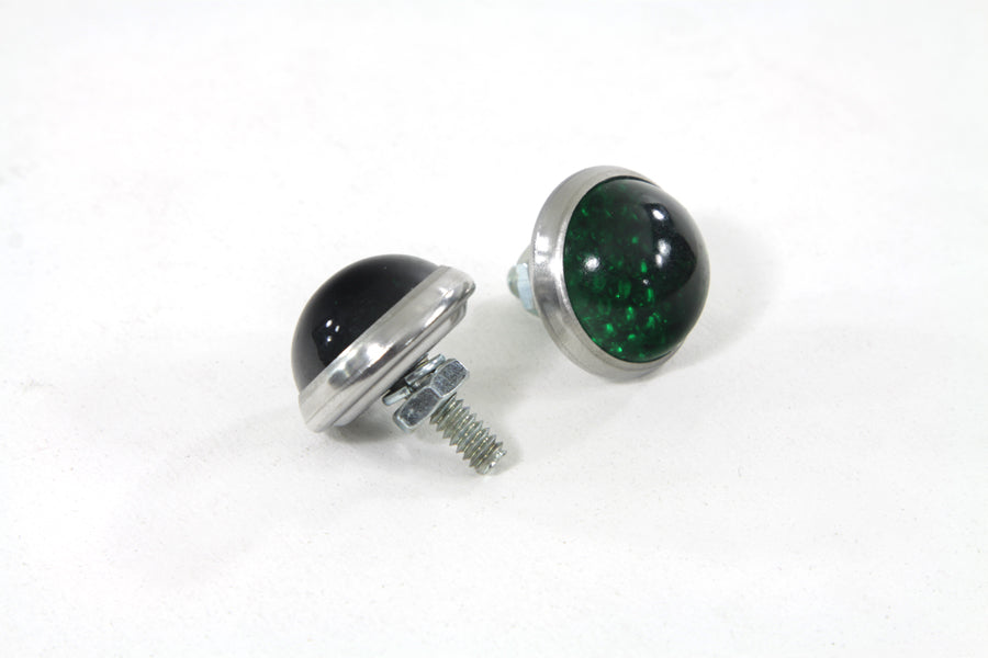 License Plate Frame Reflectors Green Glass 0 /  Custom application