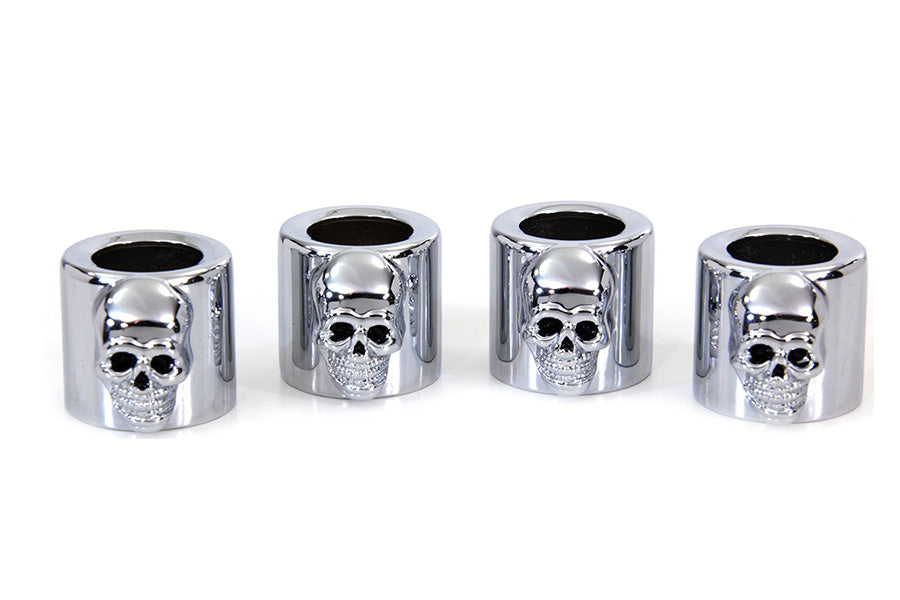 Pushrod Cover Cup Set Skull Chrome 1936 / 1940 EL 1941 / 1984 FL 1971 / 1984 FX 1984 / UP FXST 1982 / 1984 FXR 1985 / 1994 FXR 1991 / 2017 FXD 1986 / UP FLST 1979 / 1984 FLT 1985 / UP FLT 1957 / 1989 XL