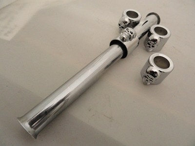 Pushrod Cover Cup Set Skull Chrome 1936 / 1940 EL 1941 / 1984 FL 1971 / 1984 FX 1984 / UP FXST 1982 / 1984 FXR 1985 / 1994 FXR 1991 / 2017 FXD 1986 / UP FLST 1979 / 1984 FLT 1985 / UP FLT 1957 / 1989 XL