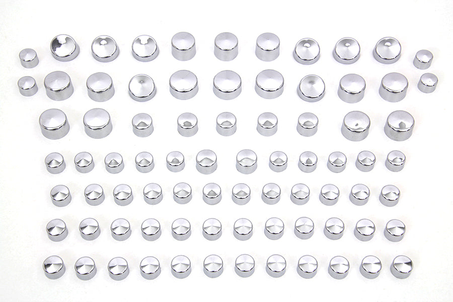 Wyatt Gatling Chrome Bolt Cap 79 Piece Cover Kit 1999 / UP FXST 1999 / UP FLST 1999 / UP FLT 1999 / 2017 FXD