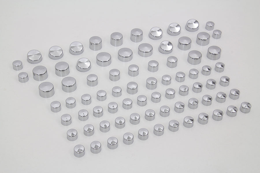 Wyatt Gatling Chrome Bolt Cap 79 Piece Cover Kit 1999 / UP FXST 1999 / UP FLST 1999 / UP FLT 1999 / 2017 FXD