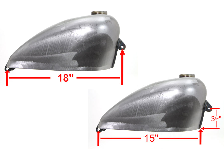 Chopper Style 2.5 Gallon Gas Tank 0 /  Custom Applications