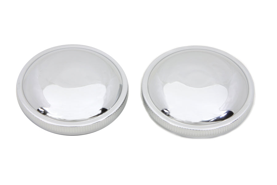 Stock Style Gas Cap Set Vented and Non-Vented Chrome 1973 / 1982 FL 1979 / 1982 FXS