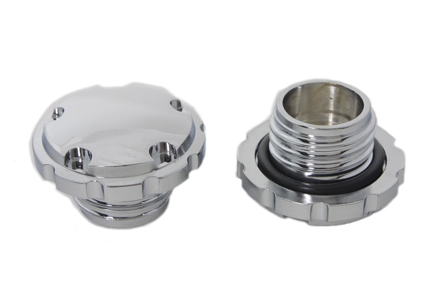 Chrome Techno Style Vented and Non-Vented Gas Cap Set 1996 / 1999 FXST 1996 / 1999 FLST