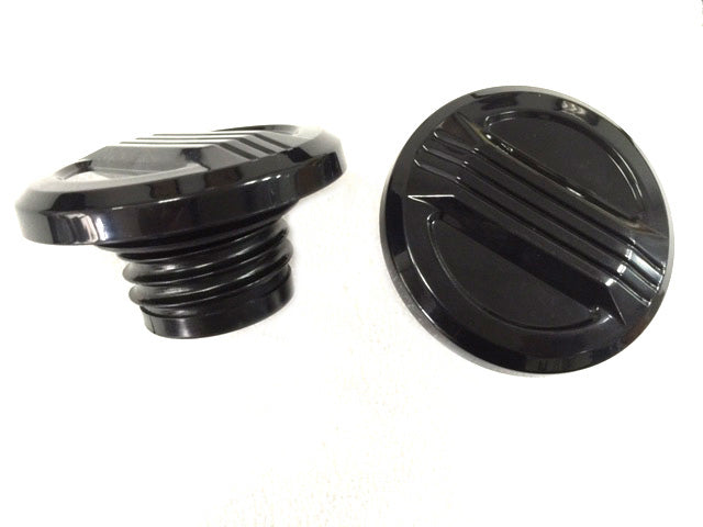 Air Flow Gas Cap Set Black 1996 / 1999 FXST 1996 / 1999 FLST