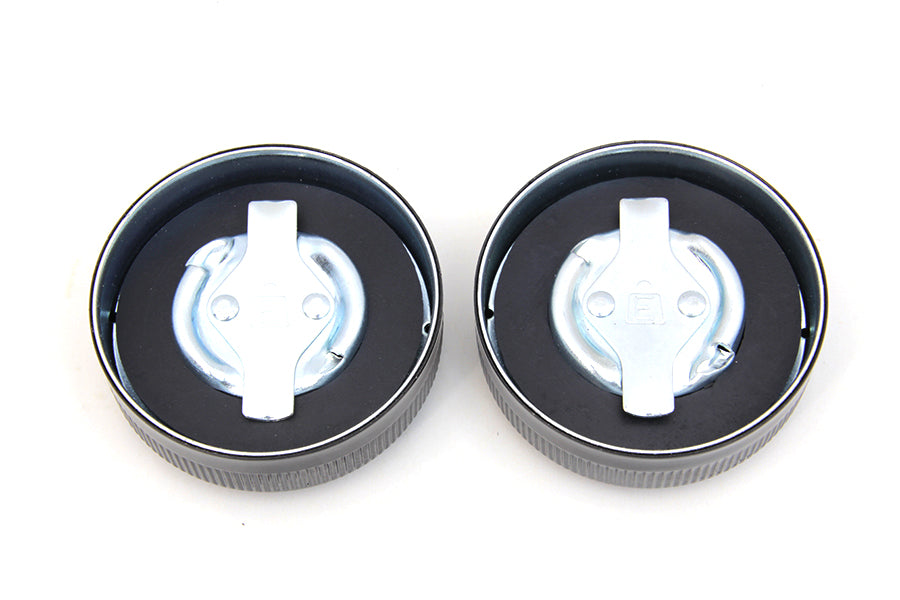 Replica Eaton Style Gas Cap Set Vented Black 1936 / 1940 EL 1941 / 1964 FL 1938 / 1948 UL