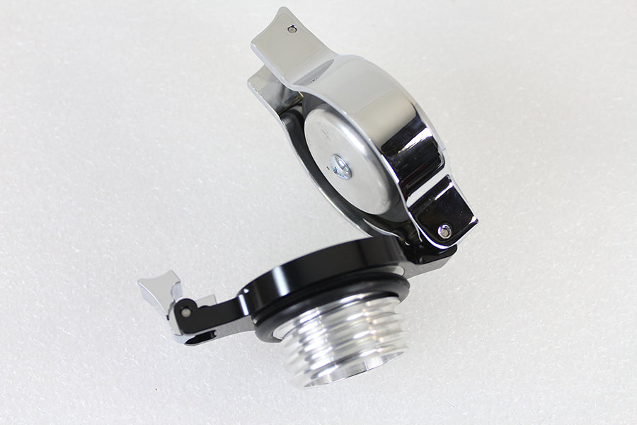 Flip Up Gas Cap Vented Chrome 1996 / UP XL 1996 / UP FLST 1996 / 2017 FXD 1996 / UP FXST