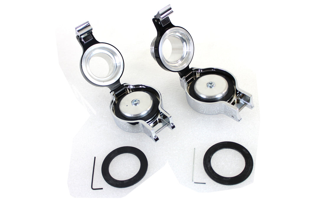 Flip Up Gas Cap Set Chrome 1996 / 1999 FLST 1996 / 1999 FXST