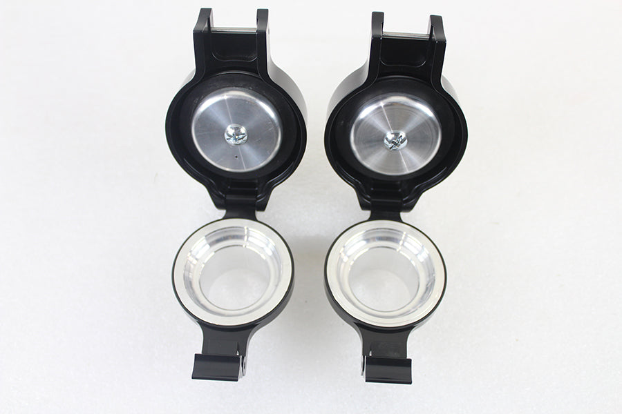 Flip Up Gas Cap Set Black 1996 / 1999 FLST 1996 / 1999 FXST