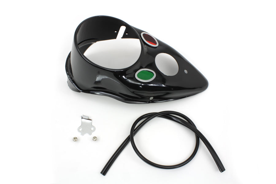 Black Replica Cateye Dash Panel 1939 / 1940 EL 1941 / 1946 FL 1939 / 1946 WL