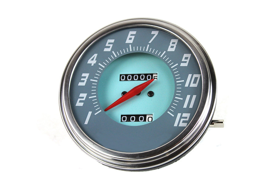 FLH 2:1 Ratio Replica Gray-Blue Face Speedometer 1948 / 1952 FL