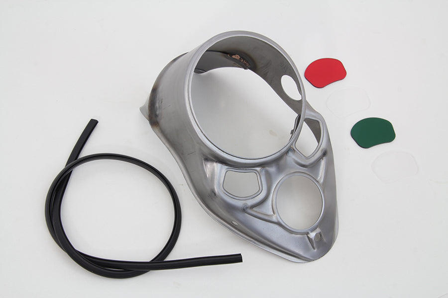 Raw Skull Dash Panel with Red Lens 1937 / 1937 EL 1937 / 1937 UL 1937 / 1937 WL
