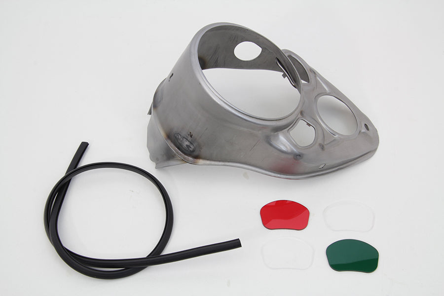 Raw Skull Dash Panel with Red Lens 1937 / 1937 EL 1937 / 1937 UL 1937 / 1937 WL
