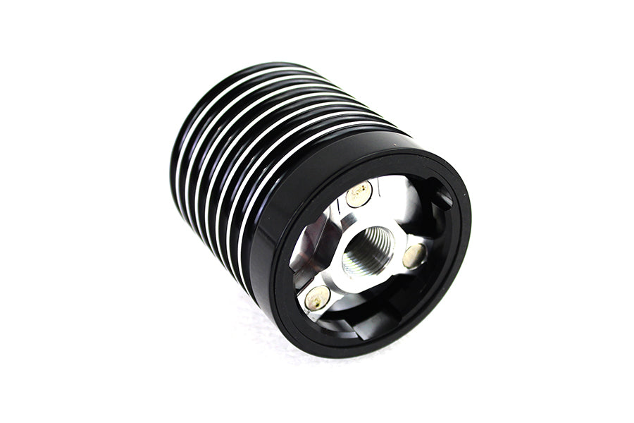 Finned Black Anodized Oil Filter Kit with Raw Accents 1984 / 2017 FXST 1986 / 2017 FLST 1984 / 2016 FLT 1991 / 2017 FXD 1984 / 1994 FXR 1984 / 1994 FXR