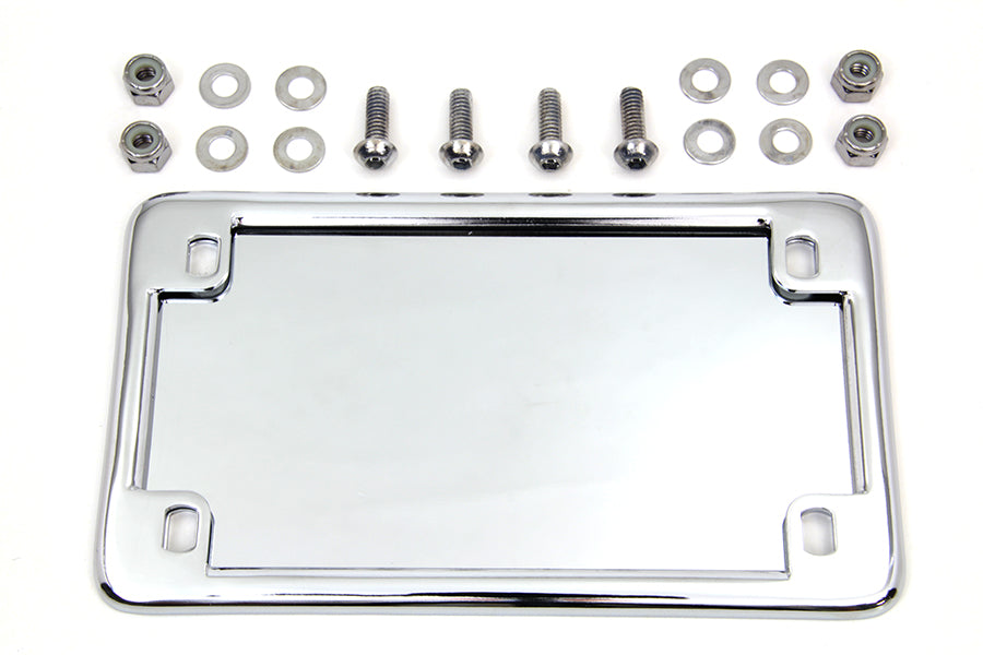 License Plate Frame Kit Chrome 0 /  Custom application for 4 x 7" license plates"