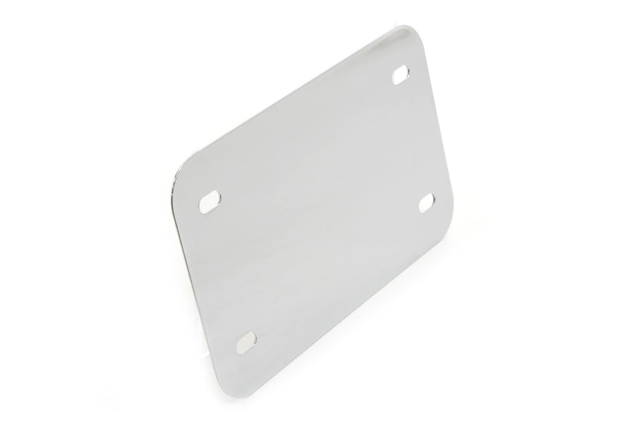 License Plate Frame Backing Plate Smooth Style Chrome 0 /  Custom application for 4-3/4 x 8" license plates."