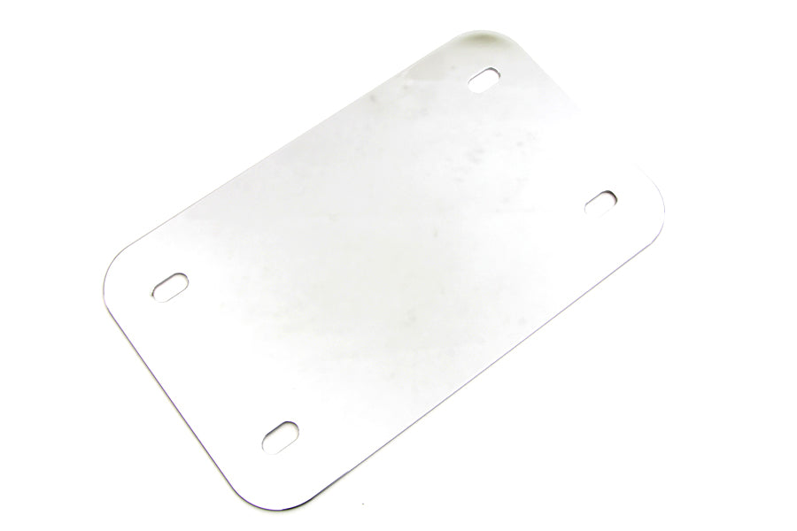 License Plate Frame Backing Plate Smooth Style Chrome 0 /  Custom application for 4-3/4 x 8" license plates."
