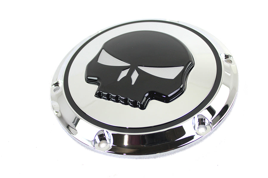 Chrome 6 Hole Skull Derby Cover 2004 / UP XL