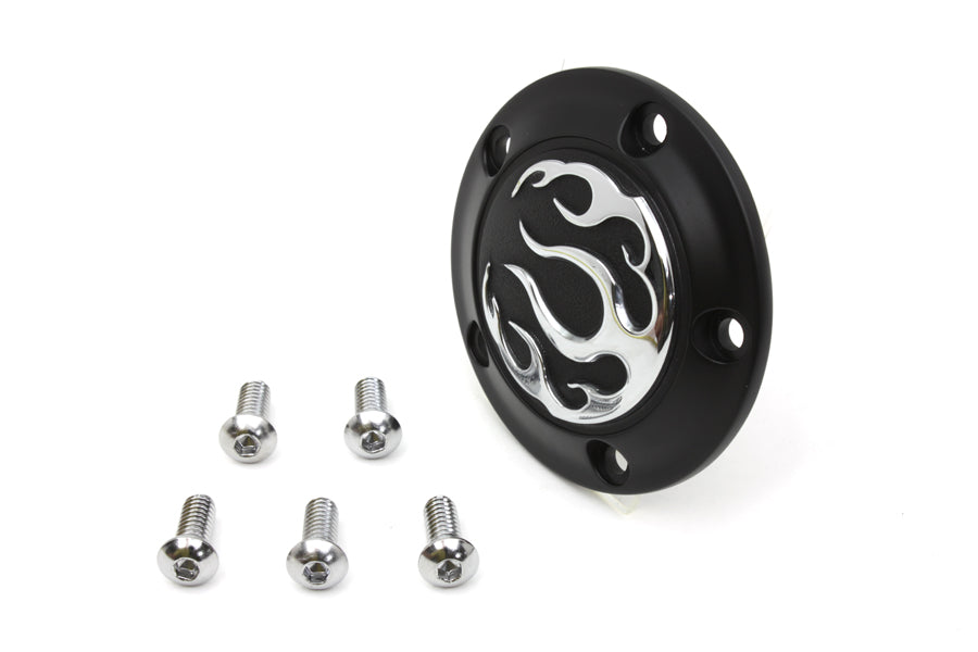 Black 5-Hole Flame Point Cover 1999 / UP FLST 1999 / UP FXST 1999 / UP FLT 1999 / 2005 FXD